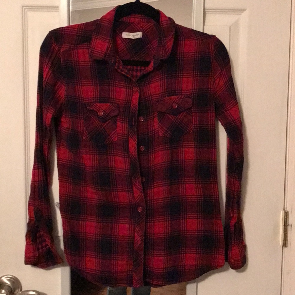 Flannel bottom down red and navy
